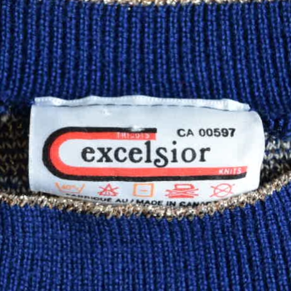 90s Floral Metallic Knit Pullover - Picture 3 of 3